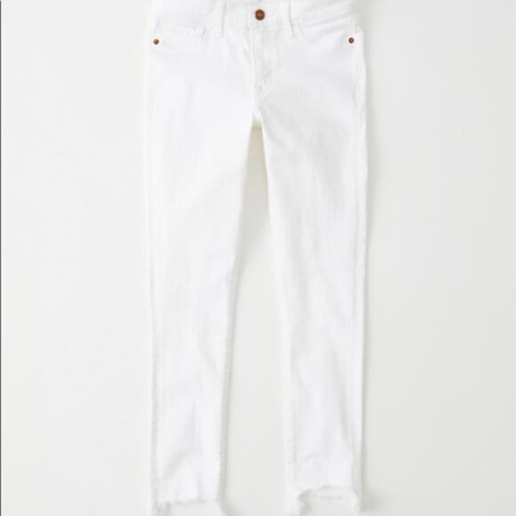 Abercrombie & Fitch Denim - Abercrombie & Fitch Harper Low Rise Ankle Cut Off Light Wash Rise Denim Pants 4R